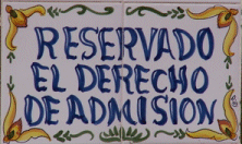 Reserva Derecho de Admision